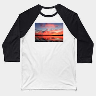 Beautiful Sunset Mobjack Bay Baseball T-Shirt